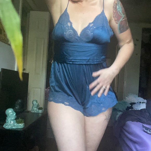 💙VINTAGE Navy Romper Lingerie 💙 - Picture 4 of 10